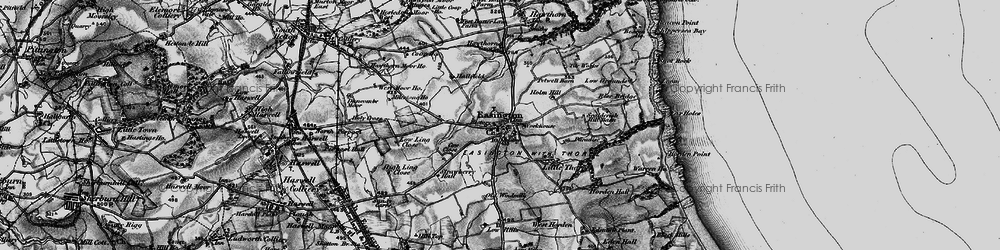 Old map of Easington in 1898