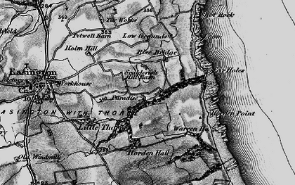 Old map of Easington Colliery in 1898
