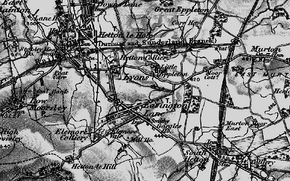 Old map of Easington Lane in 1898