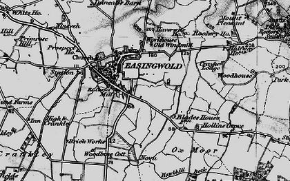 Old map of Easingwold in 1898