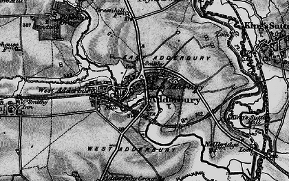 Old map of East Adderbury in 1896