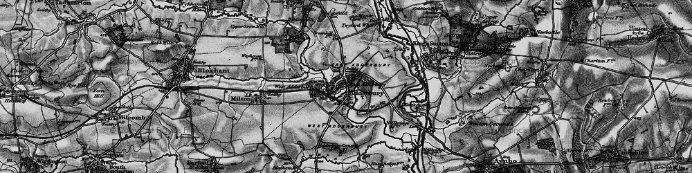 Old map of East Adderbury in 1896