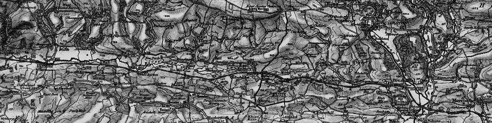 Old map of Beer Moors in 1898