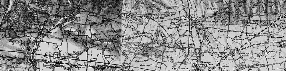 Old map of East Ashling in 1895