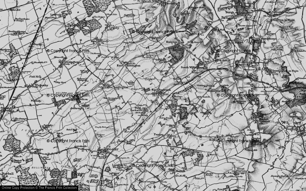 Old Map of East Barkwith, 1899 in 1899
