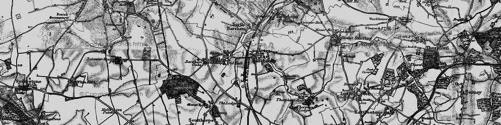 Old map of East Barsham in 1898