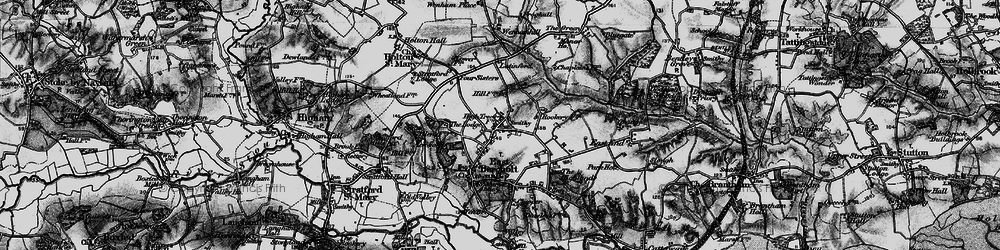 Old map of Ackworth Ho in 1896