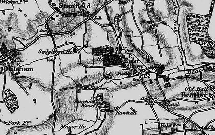 Old map of East Bilney in 1898