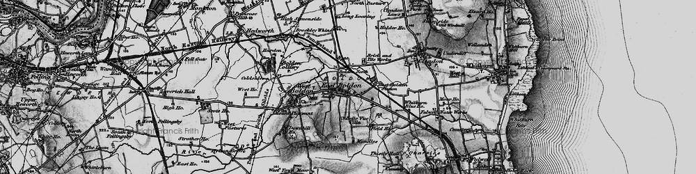 Old map of East Boldon in 1898