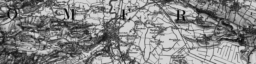 Old map of East Bower in 1898