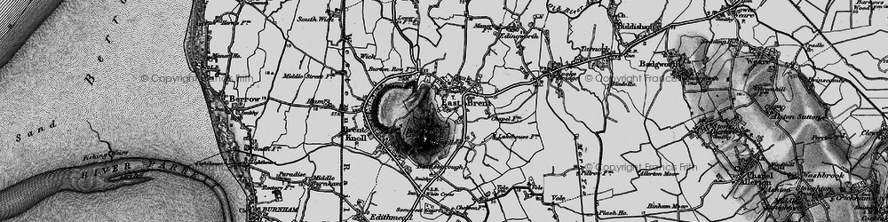 Old map of East Brent in 1898