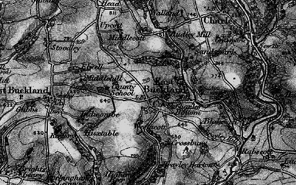 Old map of East Buckland in 1898