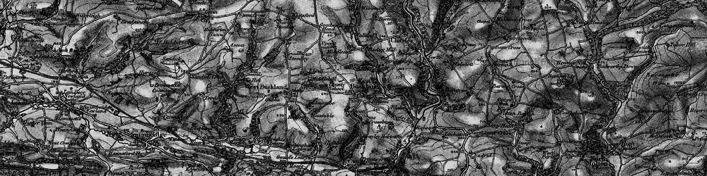 Old map of East Buckland in 1898