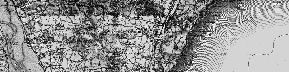 Old map of East Budleigh in 1898