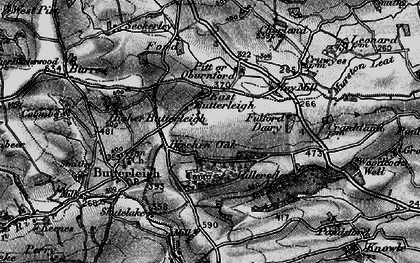 Old map of Birchen Oak in 1898