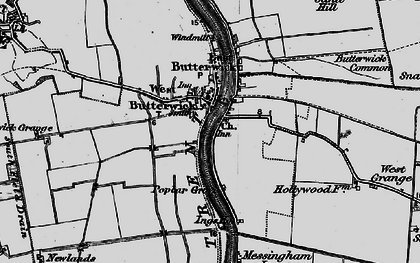 Old map of East Butterwick in 1895