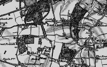Old map of East Carleton in 1898