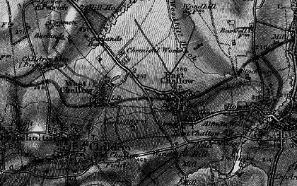 Old map of East Challow in 1895