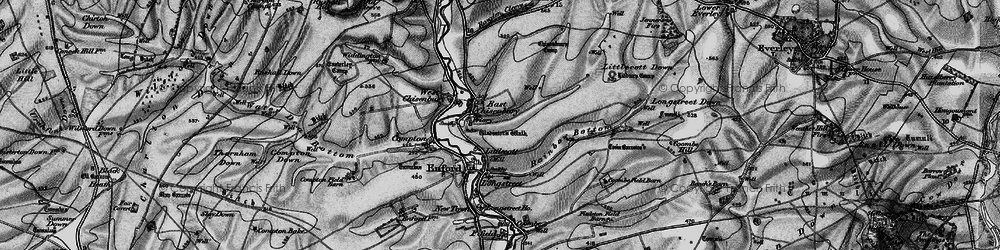 Old map of East Chisenbury in 1898