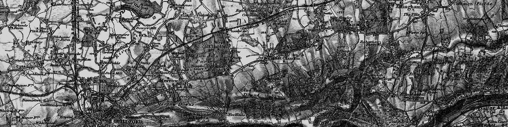 Old map of East Clandon in 1896