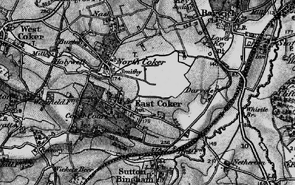 Old map of East Coker in 1898