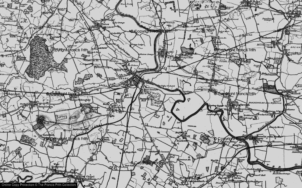 Old Map of Historic Map covering Barlow Grange in 1895