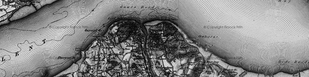 Old map of East Cowes in 1895