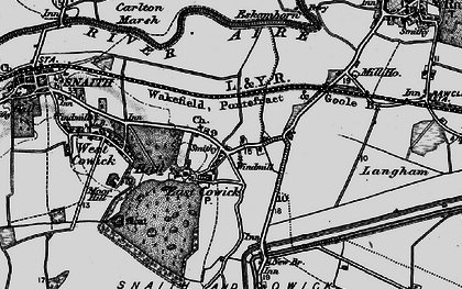 Old map of East Cowick in 1895