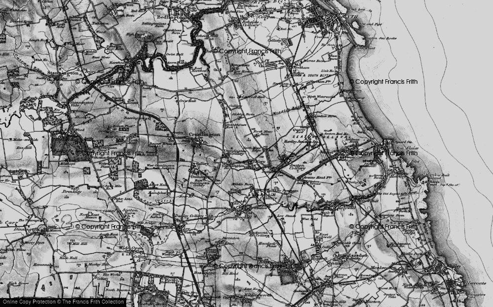 Old Map of East Cramlington, 1897 in 1897