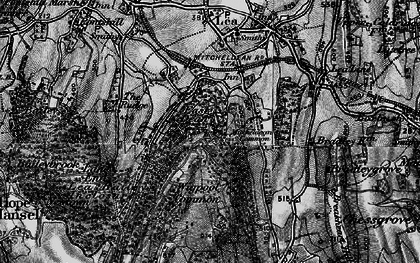 Old map of East Dean in 1896