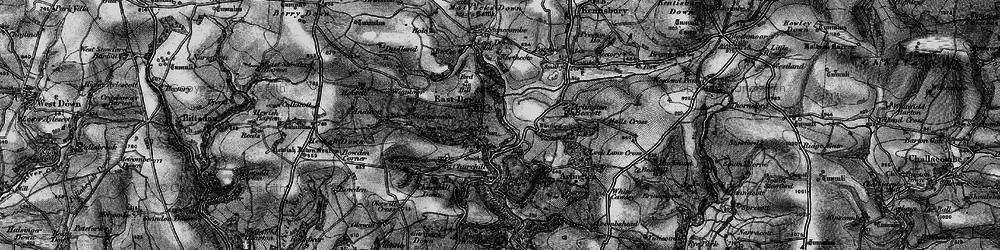 Old map of East Down in 1898