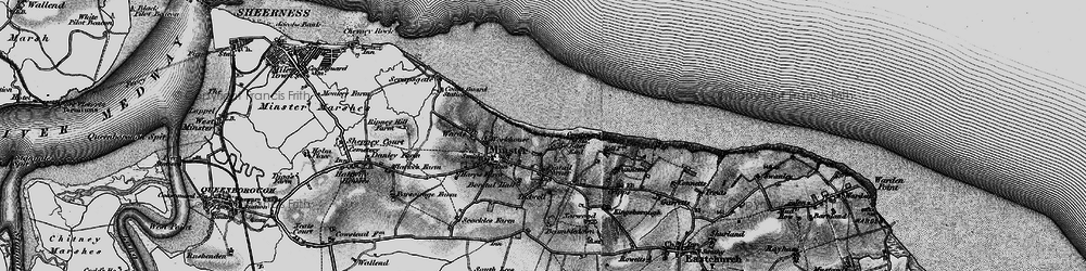 Old map of Brambledown in 1894