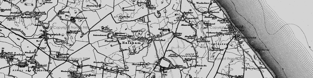 Old map of Batty's Corner in 1895