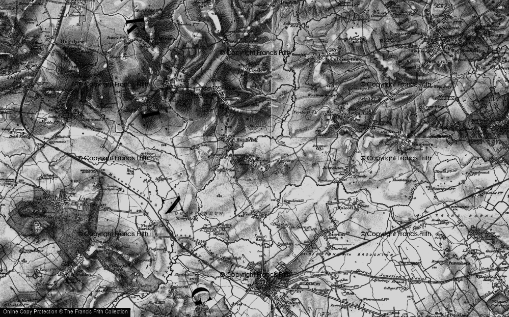 Old Map of Historic Map covering Lilies in 1896