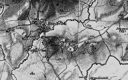 Old map of Lilies in 1896