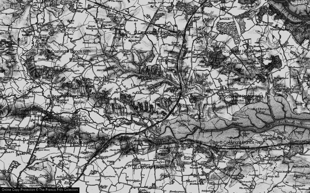 Old Map of East End, 1896 in 1896