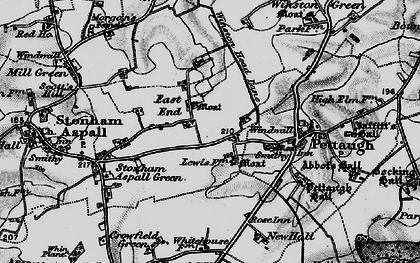 Old map of East End in 1898