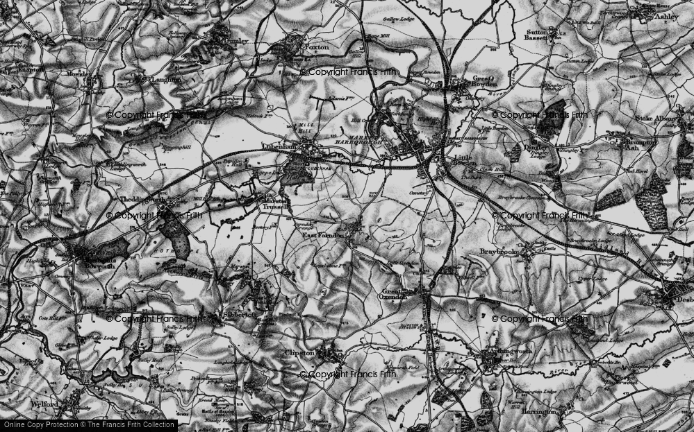 Old Map of East Farndon, 1898 in 1898
