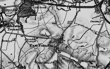 Old map of East Farndon in 1898