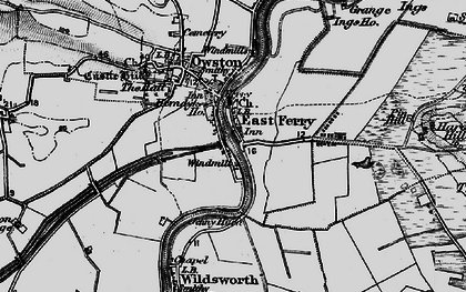 Old map of East Ferry in 1895
