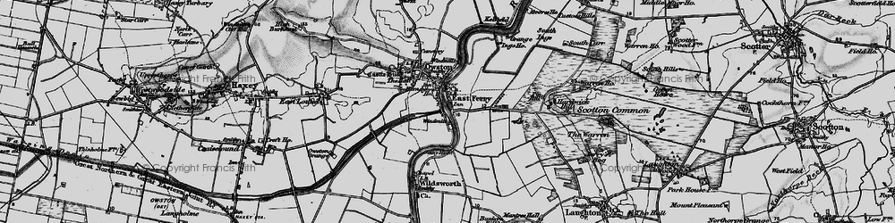 Old map of East Ferry in 1895