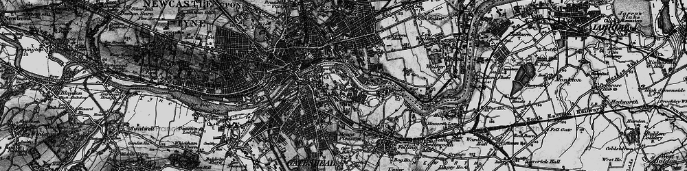 Old map of East Gateshead in 1898