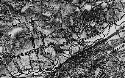 Old map of Bentley Sta in 1895