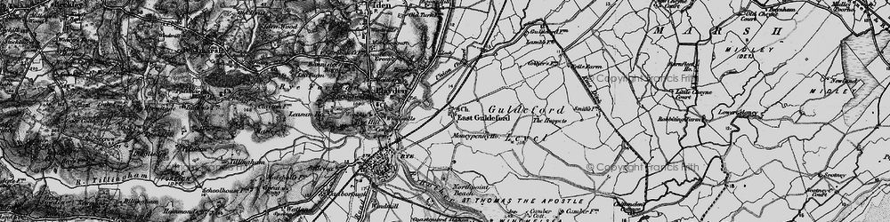 Old map of East Guldeford in 1895