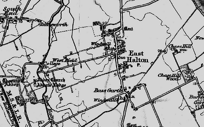Old map of East Halton in 1895