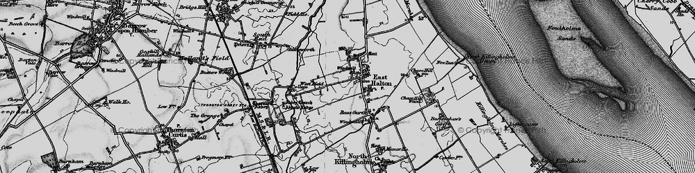 Old map of East Halton in 1895