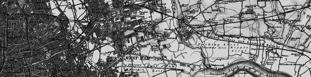 Old map of East Ham in 1896