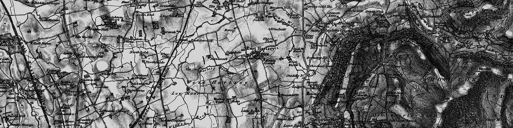 Old map of East Harlsey in 1898