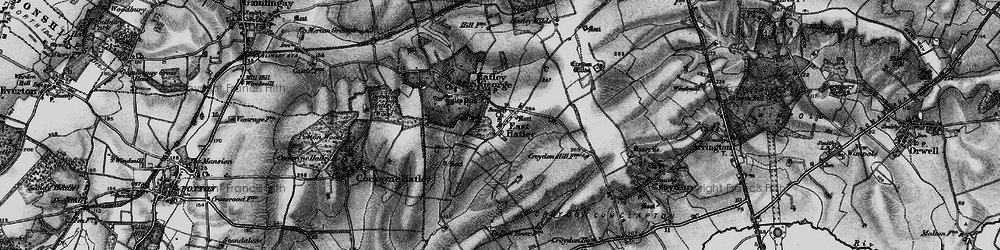 Old map of East Hatley in 1896