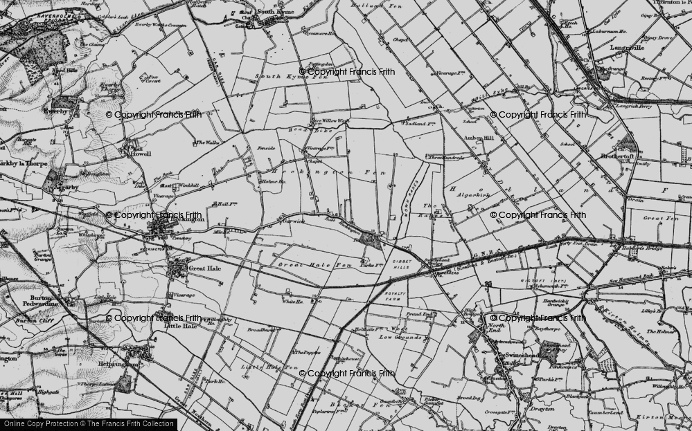 Old Map of East Heckington, 1898 in 1898